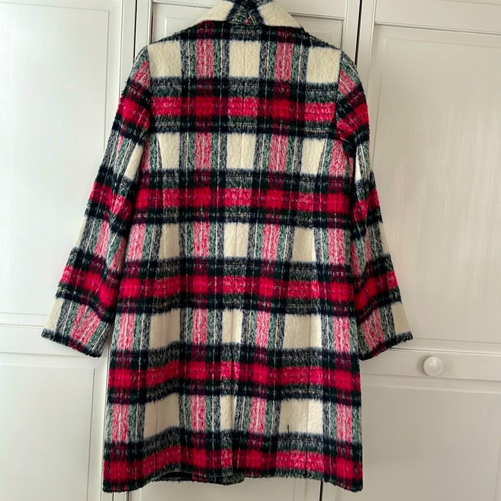 🎉HP🎉Plaid Wool-Blend Coat - Picture 3 of 7